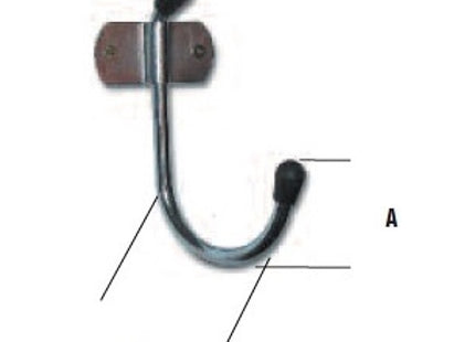 MINUTEX GANCIO DA PARETE TONDO MM 80X50 IN ACCIAIO ZINCATO BIANCO