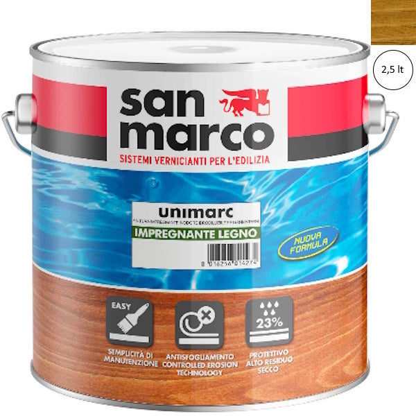 SAN MARCO UNIMARC IMPREGNANTE LEGNO NOCE CHIARO LT 2,5