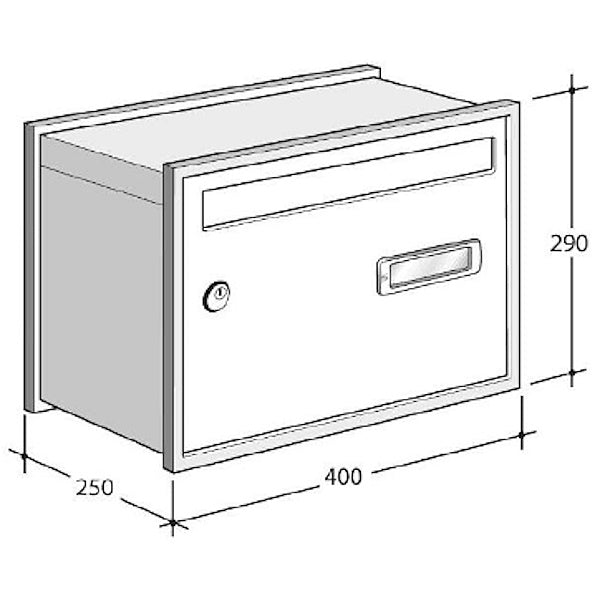 SILMEC CASSETTA POSTALE MOD. OPEN-AIR400 SC5/D COLORE BIANCO/ROSSO