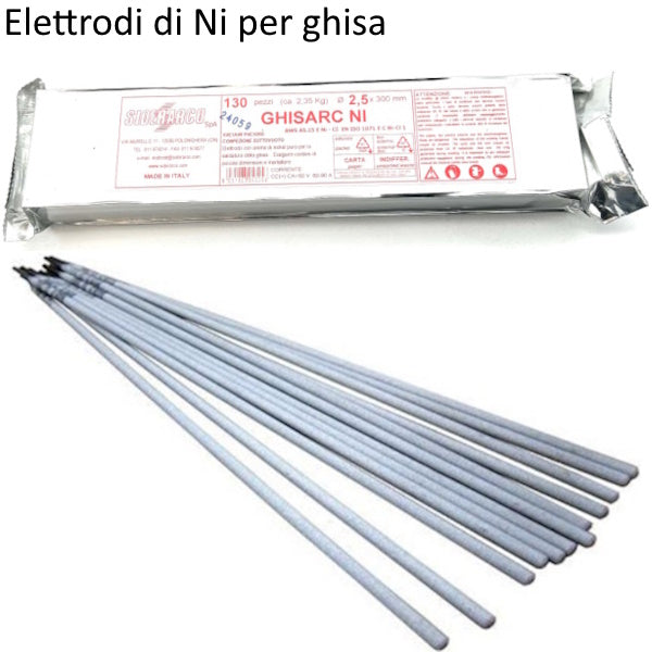 SIDERARCO ELETTRODI GHISARC-NI PER GHISA D.MM2,5X300 CONF.PZ130