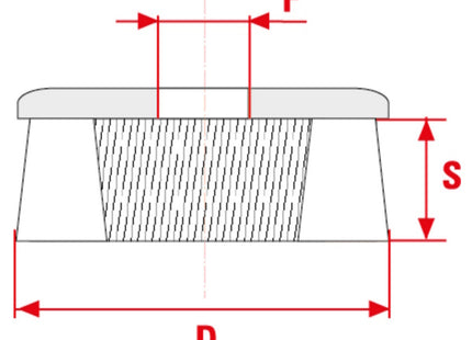 SIT SPAZZOLA FRONTALE IN NYLON ABRASIVO GR46 D.MM115 ART.3260