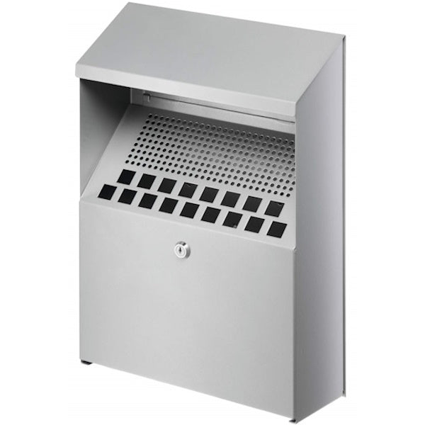 DURABLE POSACENERE DA PARETE IN METALLO 4L ARGENTO METALLIZZATO