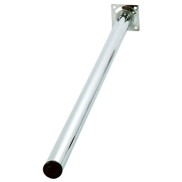 PIRCHER GAMBA PER TAVOLO TONDA IN METALLO COLORE CROMATO LUCIDO D.MM30