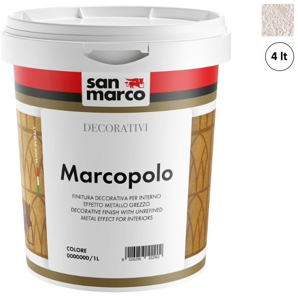 SAN MARCO MARCOPOLO ARGENTO LT4 FINITURA DECORATIVA EFFETTO METALLO