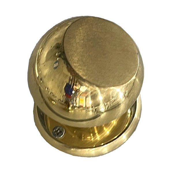 POMOLO DOPPIO MOD. PLUTONE IN OTTONE LUCIDO QUADRO MM8 D.MM60*