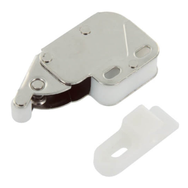 METAL STYLE CHIUSURA A SCATTO NICHELATO/BIANCO MM26X33X11