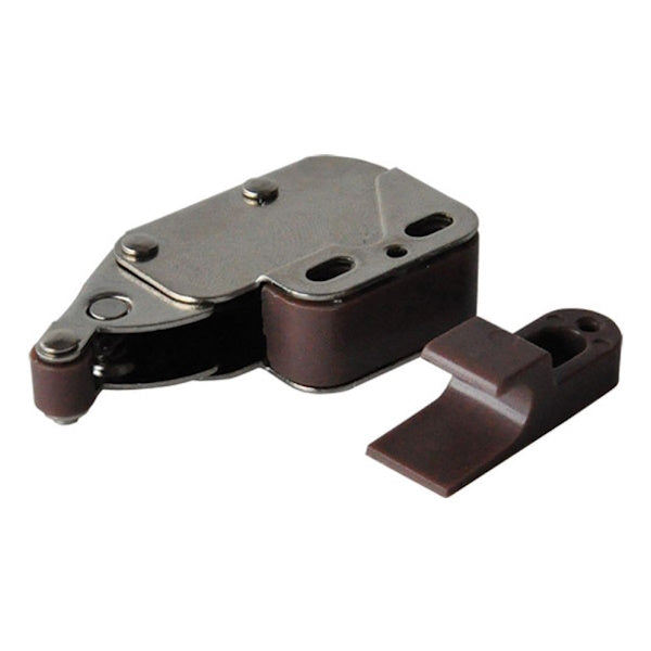 METAL STYLE CHIUSURA A SCATTO NICHELATO/MARRONE MM26X33X11