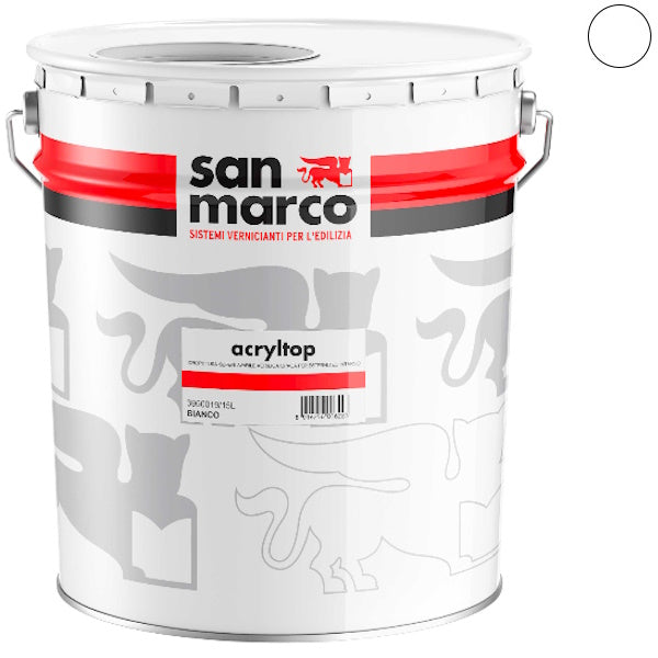 SAN MARCO ACRYLTOP BIANCO LT 5 IDROPITTURA SUPERLAVABILE ESTERNO/INTERNO