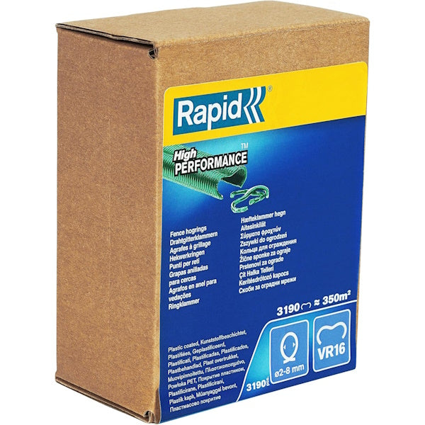 RAPID PUNTI PER RETI VR16 PLASTIFICATI VERDI SCATOLA DA PZ3190