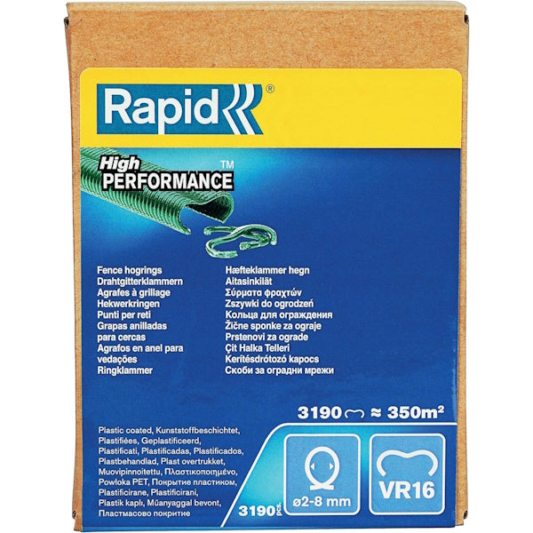 RAPID PUNTI PER RETI VR16 PLASTIFICATI VERDI SCATOLA DA PZ3190