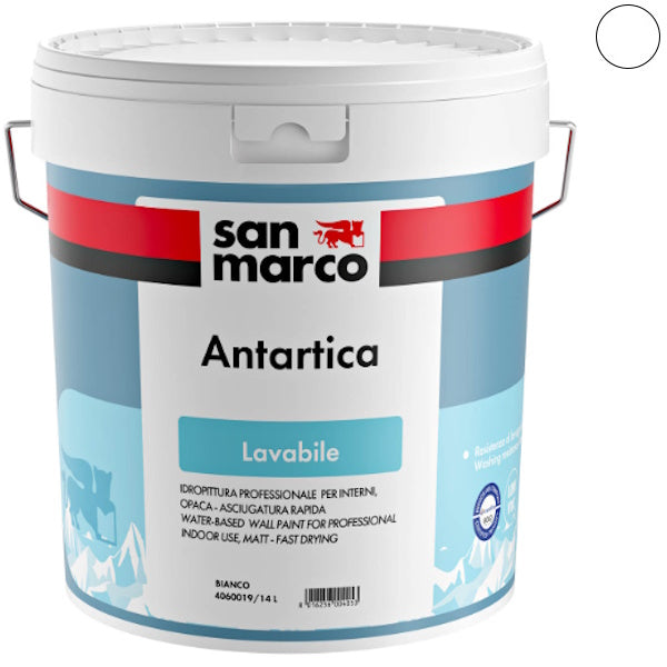 SAN MARCO ANTARTICA BIANCO LT 4 IDROPITTURA MURALE LAVABILE INTERNI