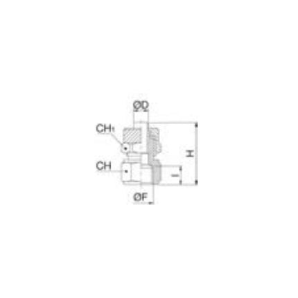 ANI ART. 40/A F RACCORDO DRITTO FILETTATO F PER TUBI NYLON 1/4" MM 8X 6