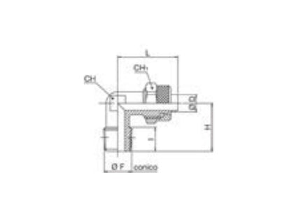 ANI ART. 40/C M RACCORDO A L FILETTATO M PER TUBI NYLON 3/8" D.MM10X 8