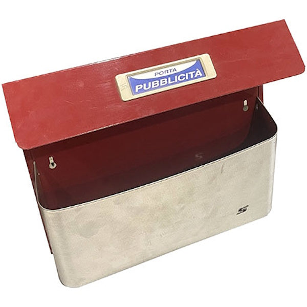 SILMEC CESTO PORTA PUBBLICITA' MOD. BIMETAL MAXI COLORE ROSSO