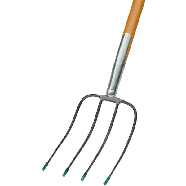 AGEF FORCA DA LETAME 4 DENTI CON MANICO IN FAGGIO CM130 FSC 100%