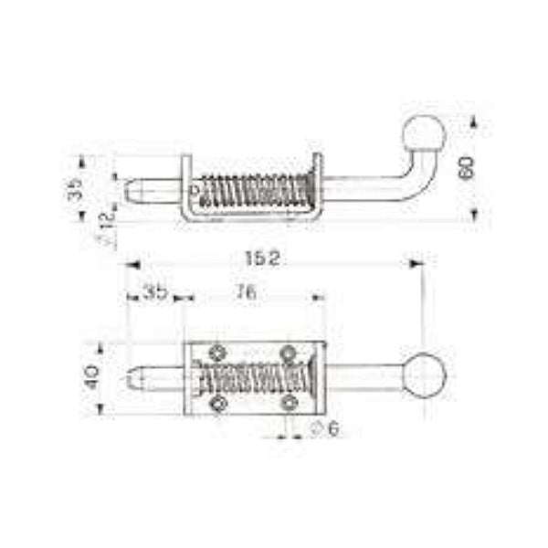 NOVA-FERR CATENACCIO A MOLLA IN ACCIAIO ZINCATO BIANCO