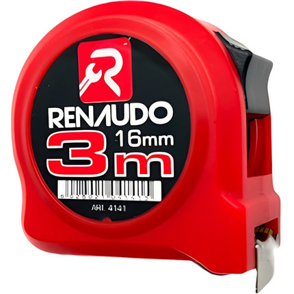 RENAUDO FLESSOMETRO IN ABS ANTIURTO MT 3 NASTRO DA MM16