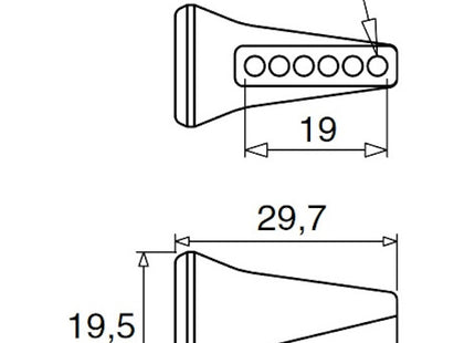 LOC-LINE ATTACCO 1/4" GETTI A 90° A PETTINE CONF.DA PZ2