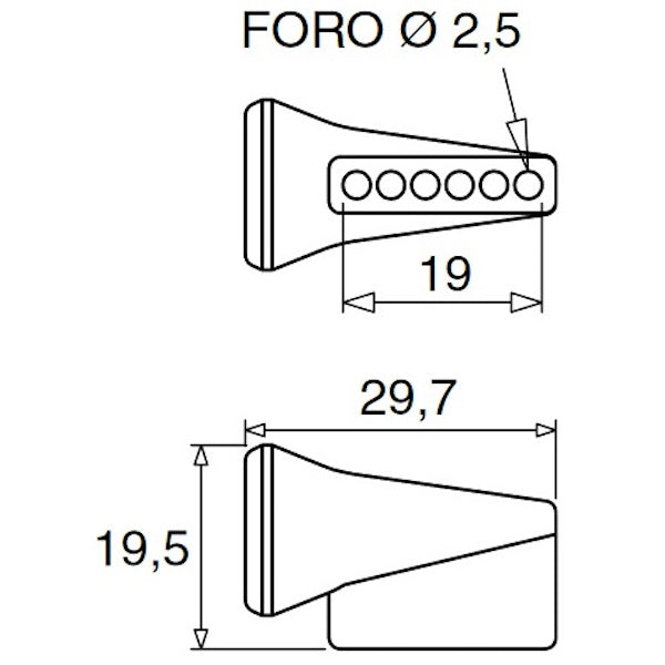 LOC-LINE ATTACCO 1/4" GETTI A 90° A PETTINE CONF.DA PZ2