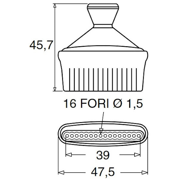 LOC-LINE ATTACCO 1/4" GETTI PIATTI 16 FORI D.MM1 CONF.DA PZ2