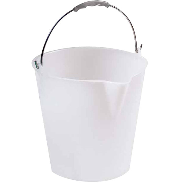 MOBIL PLASTIC SECCHIO GRADUATO CON BECCO BIANCO NEUTRO LT12