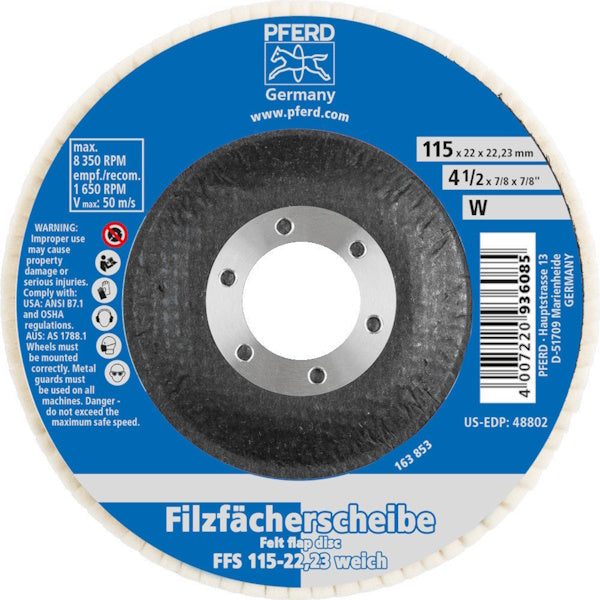 PFERD DISCO IN FELTRO LAMELLARE ART. FFS 115/22