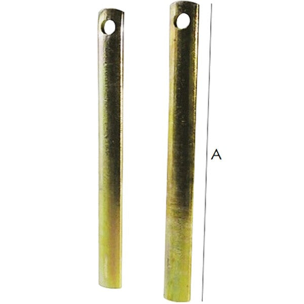 OM4 ASTA MEZZATONDA PER CARIGLIONI VERNICIATA NERA MM.1600