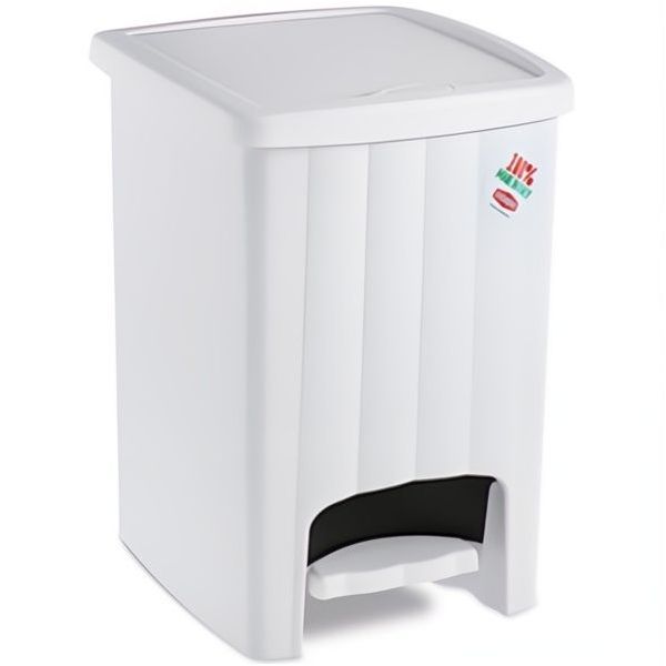 STEFANPLAST PATTUMIERA A PEDALE MARGHERITA LT20 CM30X26X38,5H BIANCO