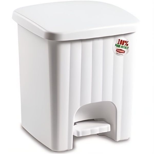 STEFANPLAST PATTUMIERA PEDALINA QUADRA LT4,5 CM20,5X20,5X23,5 BIANCO