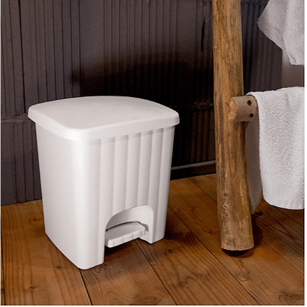 STEFANPLAST PATTUMIERA PEDALINA QUADRA LT4,5 CM20,5X20,5X23,5 BIANCO