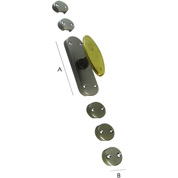 OM4 SET CREMONESE A MANIGLIA + FERMI VERNICIATO NERO