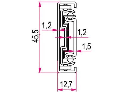 RAM GUIDE PER CASSETTI A SFERA ESTRAZIONE TOTALE PORTATA KG 45