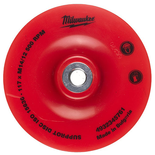 MILWAUKEE PLATORELLO IN PLASTICA FLESSIBILE D.MM125 FLANGIA M14