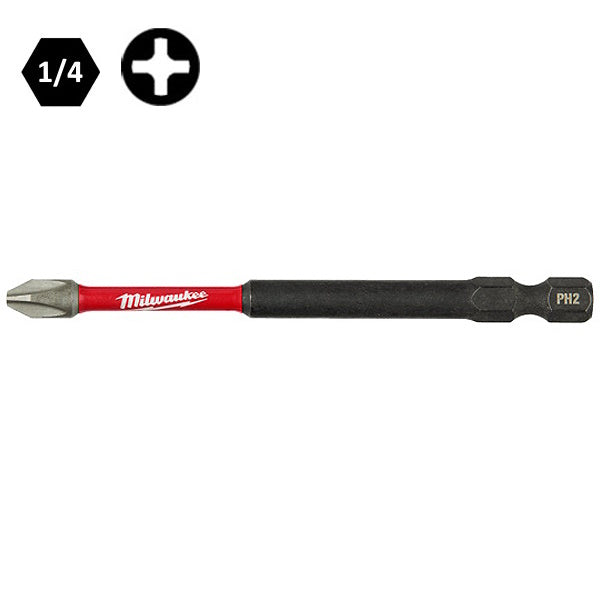 MILWAUKEE INSERTI BITS PER VITI A CROCE PHILLIPS PH2X90MM CONF.PZ 1