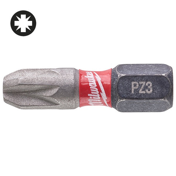 MILWAUKEE INSERTI BITS PER VITI A CROCE POZIDRIV PZ3X25MM CONF.PZ 2