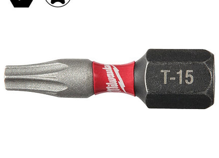 MILWAUKEE INSERTI BITS PER VITI TORX DA MM25 ATTACCO 1/4&quot;