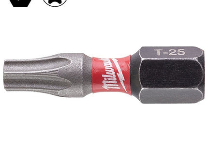 MILWAUKEE INSERTI BITS PER VITI TORX DA MM25 ATTACCO 1/4&quot;