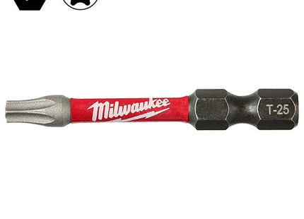 MILWAUKEE INSERTI BITS PER VITI TORX T25X50MM ATTACCO 1/4" CONF.PZ 1