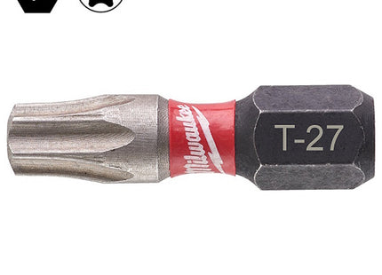 MILWAUKEE INSERTI BITS PER VITI TORX DA MM25 ATTACCO 1/4&quot;