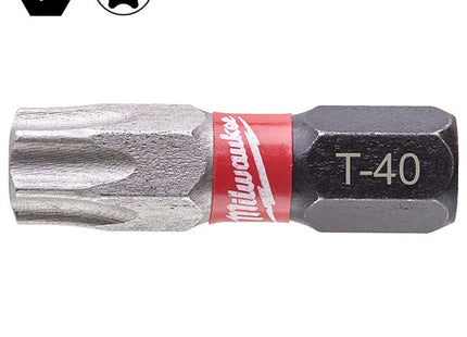 MILWAUKEE INSERTI BITS PER VITI TORX DA MM25 ATTACCO 1/4&quot;