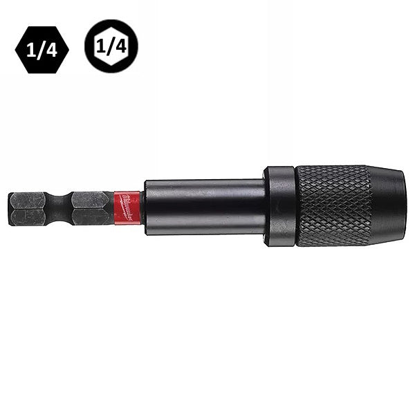 MILWAUKEE PORTAINSERTI BITS MAGNETICO DA 1/4"X 73 MM CON RITENZIONE BITS