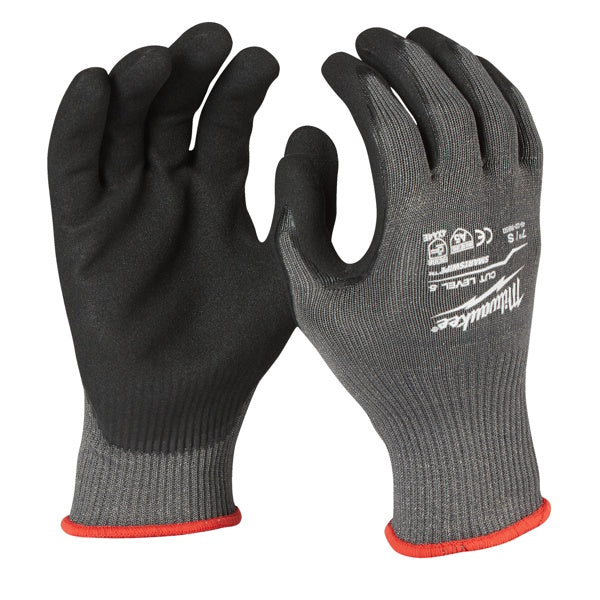 MILWAUKEE GUANTI MOD. CUT E GLOVES COLORE GRIGIO/NERO