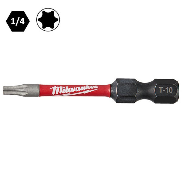 MILWAUKEE INSERTI BITS PER VITI TORX DA MM50 ATTACCO 1/4"