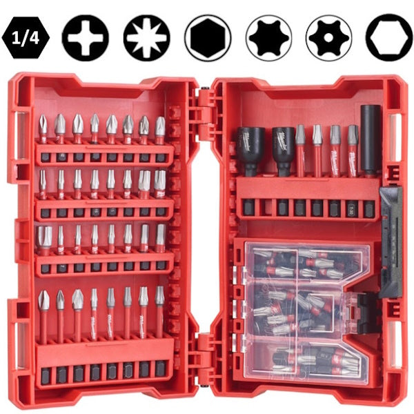 MILWAUKEE SET AVVITATURA SHOCKWAVE IN CASSETTA DI PLASTICA PZ75*