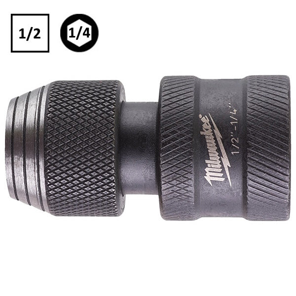 MILWAUKEE ADATTATORE PER AVVITATORE AD IMPULSI DA 1/2" A 1/4" MM50