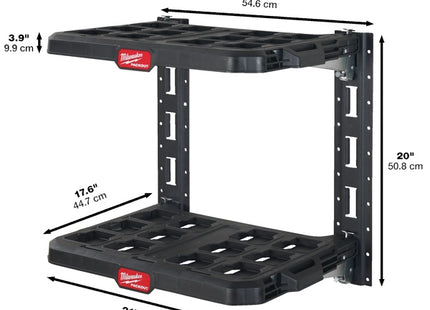 MILWAUKEE PACKOUT SCAFFALATURA MOBILE 2 RIPIANI + 2 MONTANTI