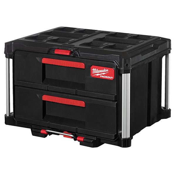 MILWAUKEE PACKOUT CASSETTIERA PORTAUTENSILI A 2 CASSETTI