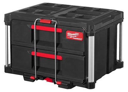 MILWAUKEE PACKOUT CASSETTIERA PORTAUTENSILI A 2 CASSETTI