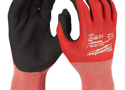 MILWAUKEE GUANTI MOD. CUT A GLOVES COLORE ROSSO/NERO TG 8 (M)