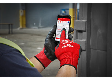 MILWAUKEE GUANTI MOD. CUT C GLOVES COLORE ROSSO/NERO TG11 (XXL)